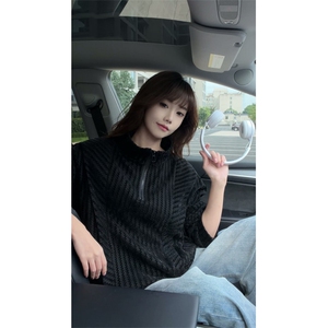雪尼尔立领卫衣美式复古潮流打底设计重磅翻领外套卫衣 常规P42图片