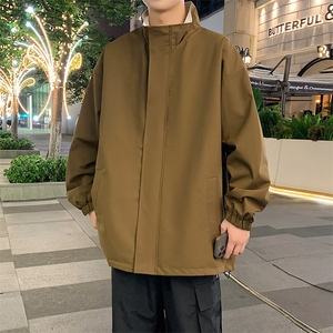 港风双面穿上衣夹克宽松落肩立领冲锋衣外套 JK908 P70图片