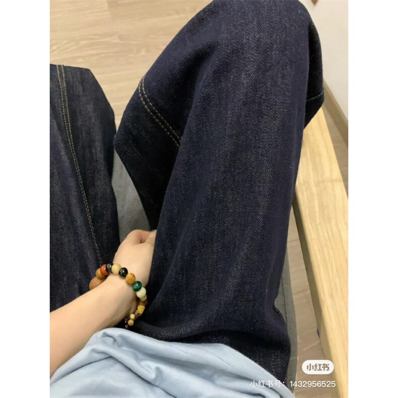 牛仔裤男夏季新款不规则设计感高腰显瘦直筒长裤H065,男装牛仔裤,星座1116A（原606A-3）