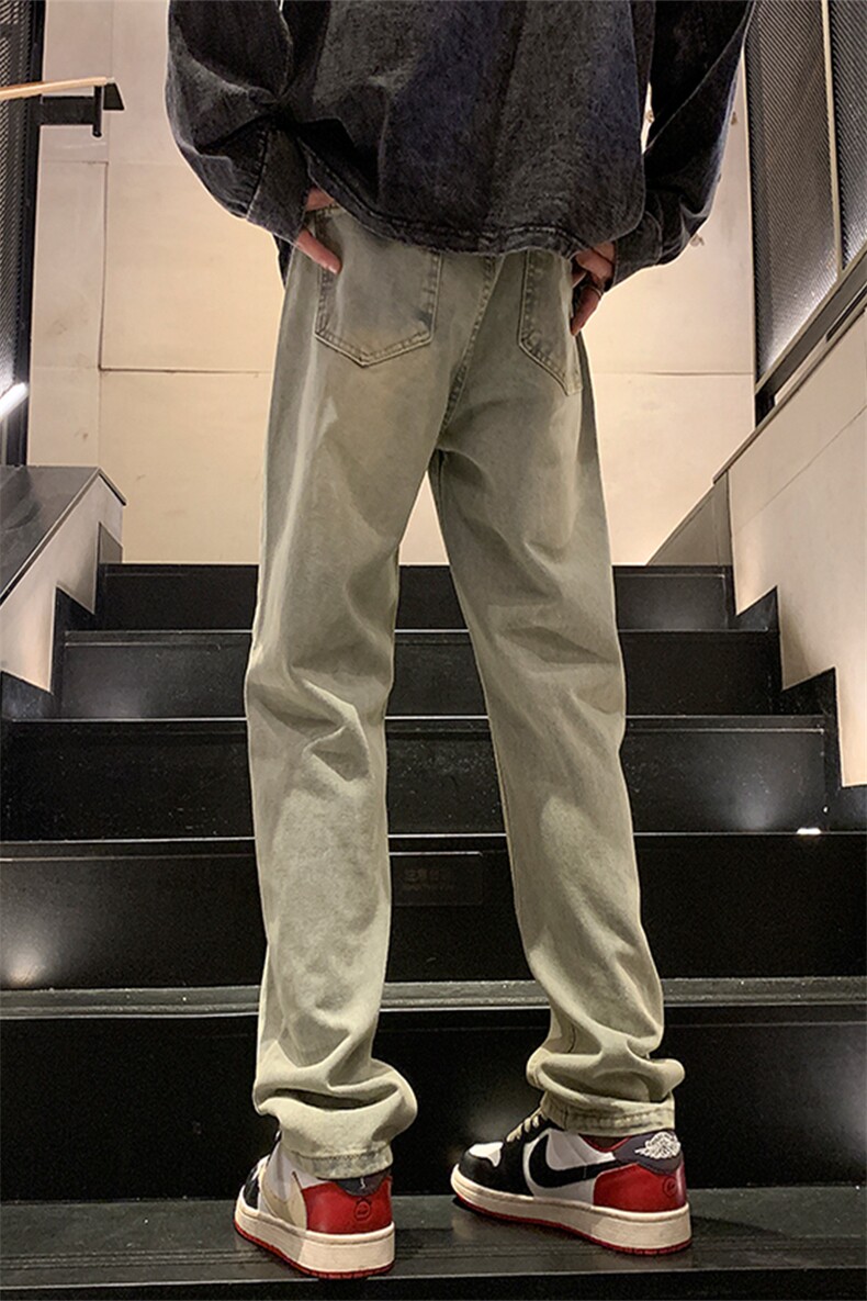 现货S-5XL加肥加大码黄泥色直筒牛仔裤男310A-2BK205P50控78,男装牛仔裤,星座310A-2