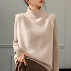 新款高领马甲，女装马甲，贝美羊绒