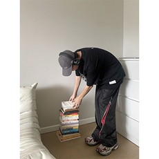B221美式ins高街小众拼接宽松休闲登山裤冲锋裤LK23110-P65控88，男装休闲裤，电商B221