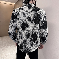 K066-P702025秋季扎染痞帅时尚男士小伙风夹克痞帅外套，男装夹克，星座507A（原星座306B-2）