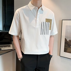polo衫男生短袖t恤潮流半袖夏季翻领上衣潮牌青少年体恤T383-P36，男装T恤，星座1116A-2（原606A-1）