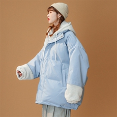@中性-冬季假两件棉衣男潮牌韩版外套加厚棉服A125-Y290-P125，男装棉衣，电商A125