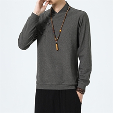2026新款秋冬风长袖卫衣汉服盘扣中式保暖打底衫2378-P60，男装T恤，星座1105-3