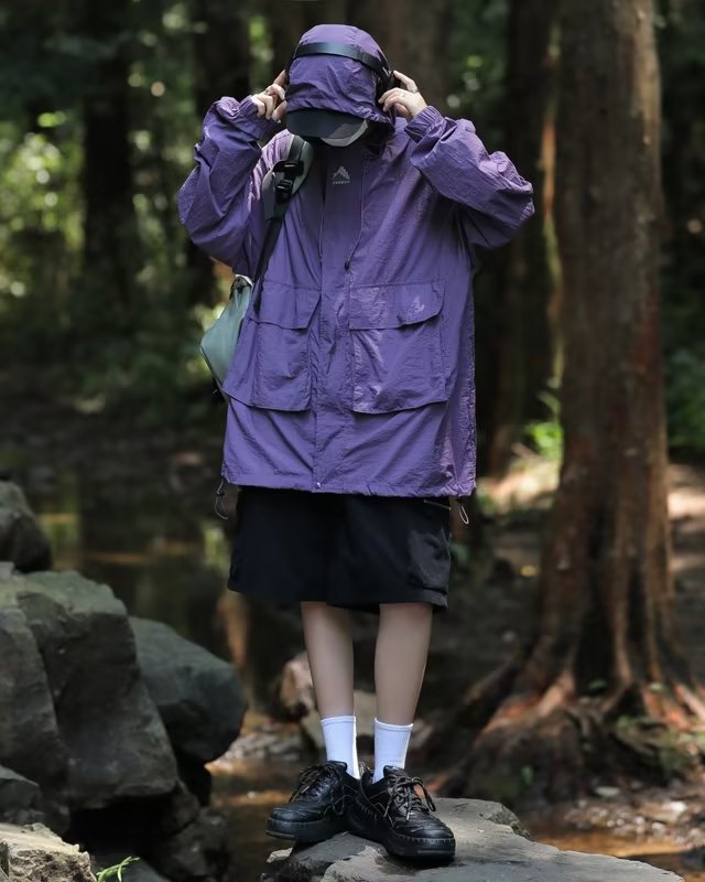 青少年冲锋衣男款美式潮牌宽松休闲外套春季ins潮流户外防风夹克,男装夹克,星座716-2