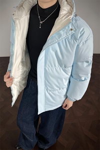 支持二开 冬装加棉加厚连帽棉服男女大码棉衣外套面包服 M811-P70图片
