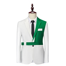 跨境外贸秋季新款高品质西装西服外套男简约商务宽松休闲单西上衣，男装西服套装，星座112C