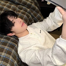 日系气质刺绣卫衣潮流时尚简约原宿百搭新款W300-P38，男装卫衣，星座208-5