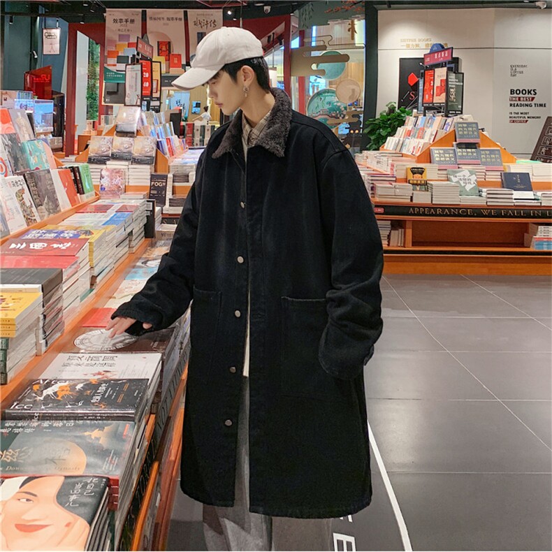 FY643J-P95-控148M-5XL现货羊羔绒风衣长款大码宽松过膝大衣，男装风衣，星座116