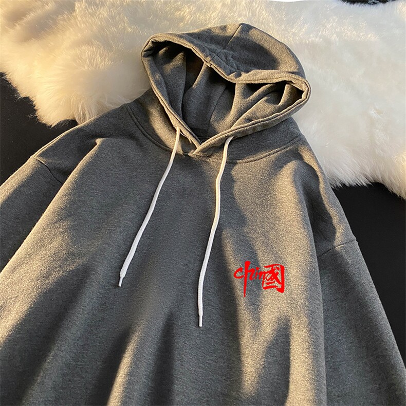 WY2276-P35加绒款-P40纯棉连帽卫衣男大码运动帽衫宽松薄外套男,男装卫衣,电商A040