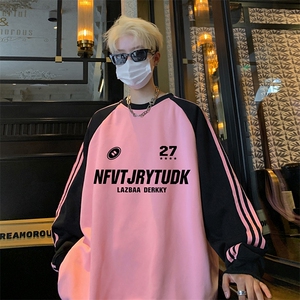 抖音得物供货 提供视频 秋冬重磅美式宽松织带圆领卫衣0719图片