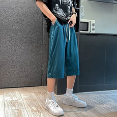 QK72238-P25冰丝七分裤男大码速干短裤男五分裤港风，男装休闲裤，电商A040