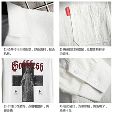 QC58323-P45亚麻七分袖衬衫男大码五分袖衬衣男短袖，男装T恤，电商A040A