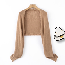 秋款时尚纯色披肩慵懒百搭针织开衫外套女长袖宽松显瘦毛衣，披肩，松航羊绒