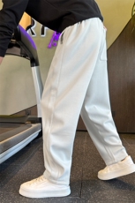 社会小伙秋冬季男士纯色直筒加绒加厚卫裤男C208-6820加绒-P65，男装休闲裤，电商C208