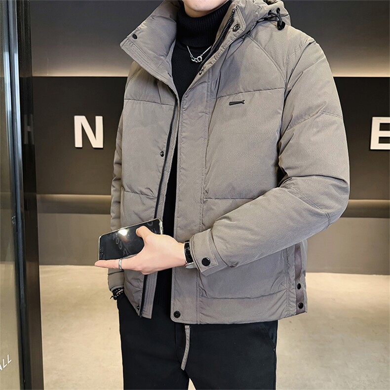 标50绒店主风2025新款男士短款连帽羽绒服外套B338-9821-P225,男装羽绒服,电商B338
