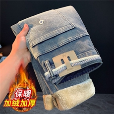 没有配腰带网图秋冬季加绒款男士弹力牛仔裤XZ212-1-QN9959-P55，男装牛仔裤，星座212-1