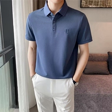 2025夏季男士短袖polo衫休闲简约风男生帅气T恤舒适透气WB480-P47，男装T恤，星座412-3
