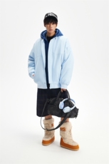 !潮流冬季连帽拉链加绒加厚棉衣情侣撞色棉服外套MY5567-P78，男装棉衣，星座610B-1