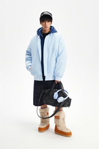!潮流冬季连帽拉链加绒加厚棉衣情侣撞色棉服外套 MY5567-P78图片