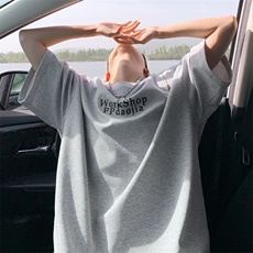 特批P38无差价夏季百搭休闲拉链设计字母刺绣半袖大码T恤男T5194，男装T恤，电商A001