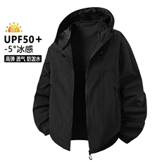 2026新款拼色防晒服连帽外套防晒衣男女款防泼水轻薄透W6532-P39，男装防晒衣，星座412-2