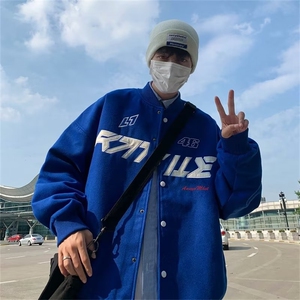 美式赛车服男春秋高街ins潮牌刺绣棒球服夹克外套 W5131-P57图片