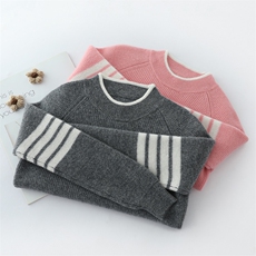 套头元宝针儿童男女通用简约百搭长袖套头衫，童装儿童羊毛衫，冰晶童装