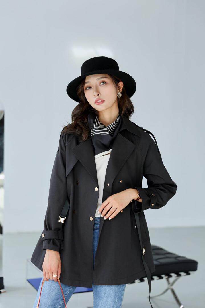 腰带款风衣，女装风衣，时代公主