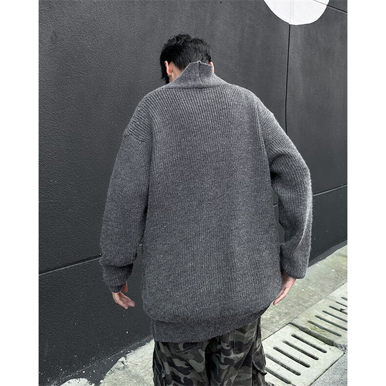 秋冬新款开衫毛衣美式复古休闲慵懒风V领针织衫男外套MY0642-P72,男装针织衫/毛衣,星座308B-2