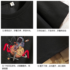 华夫格t恤男短袖男大码五分袖砖墙挂拍HT73287-P22，男装T恤，电商A040A