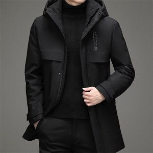 男羽绒服中长款加厚冬季休闲可脱卸内胆外套爸爸装DFLDY1005-P300图片