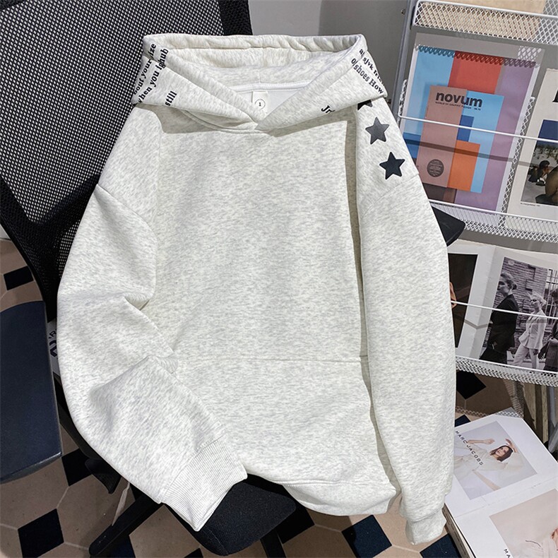 5727-P57潮牌新款设计感刺绣宽松保暖情侣加绒卫衣,男装棉衣,星座617A-2