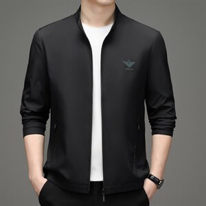 2023秋季新款纯色简约休闲外套立领夹克上衣男士潮流HB3018-P160,男装夹克,电商B212（原钱塘6029）
