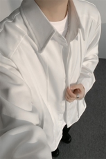 春秋夏季长袖衬衫男款宽松休闲衬衣男时尚潮牌百搭上衣，男装衬衫，电商B319