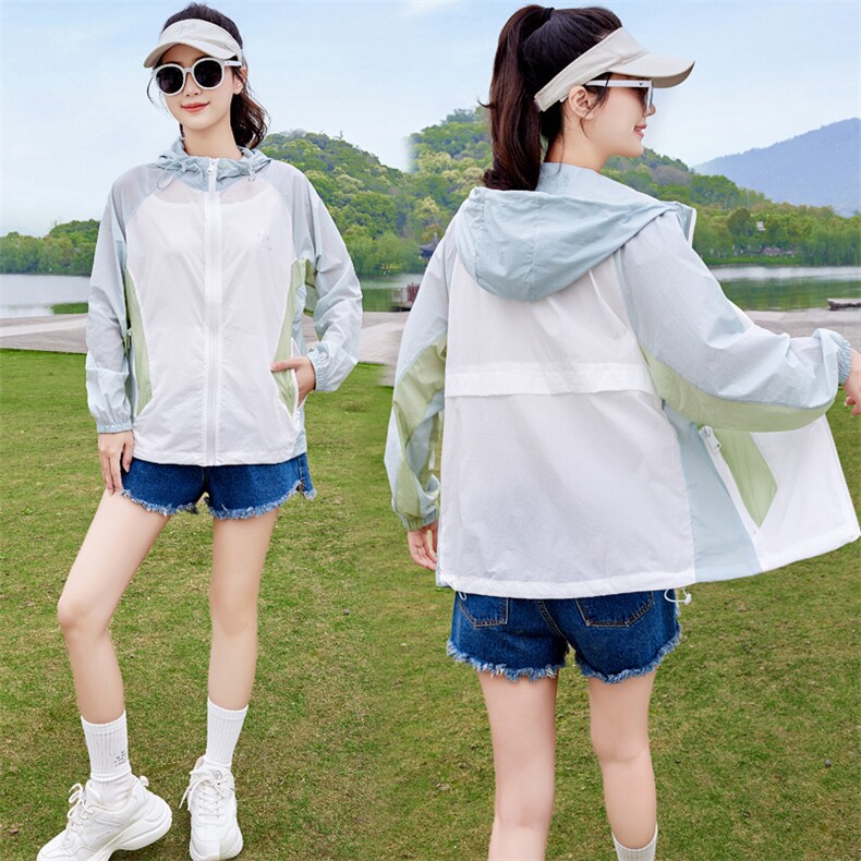 现货！！防晒衣女2024夏季新款时尚透气防晒衫薄外套，女装防晒衣，以桐