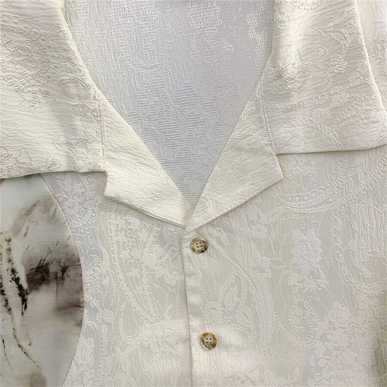 复古美式慵懒风短袖衬衫男女宽松休闲翻领衬衣外套潮C0559-P38,男装T恤,星座308B-1
