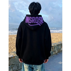 刺绣连帽加绒卫衣男秋冬新款装宽松套头帽衫上衣WY885，男装卫衣，星座1116A（原606A-3）