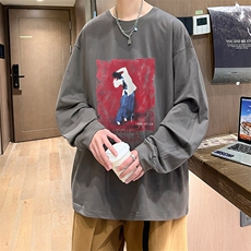 抖音得物供货量大从优可提供视频美式长袖T恤CT767特P25，男装T恤，电商A486-1