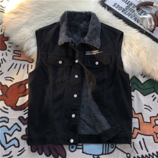 MJ223J-p68-限价98M-5XL抖音情侣棉马甲加绒大码羊羔毛cityboy，女装马甲，星座116