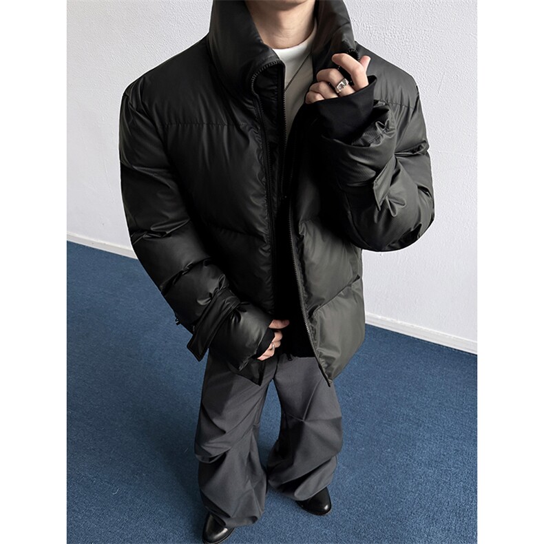 现货MYF03-P110冬季高级立领假两件双拉链保暖棉衣棉服皮外套q,男装棉衣,电商A456（原C415）