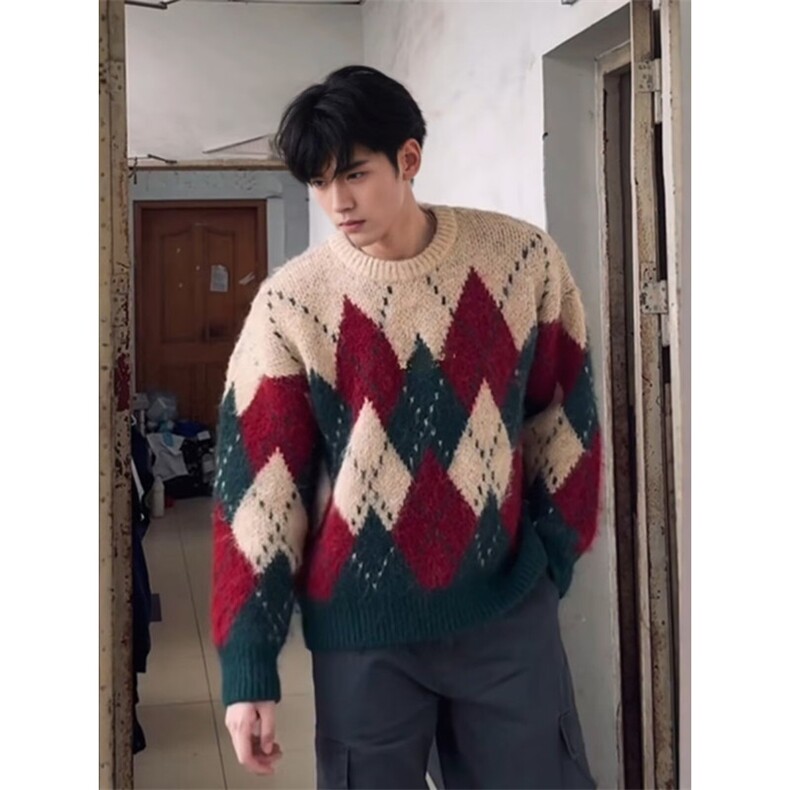 JY245-P50圆领毛衣针织衫男潮牌帅气秋冬季打底衫,男装T恤,星座1501-3