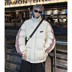 现货假两件格子羽绒棉衣抖音得物二开冬季棉服加厚外套BMY204，男装棉衣，电商A486