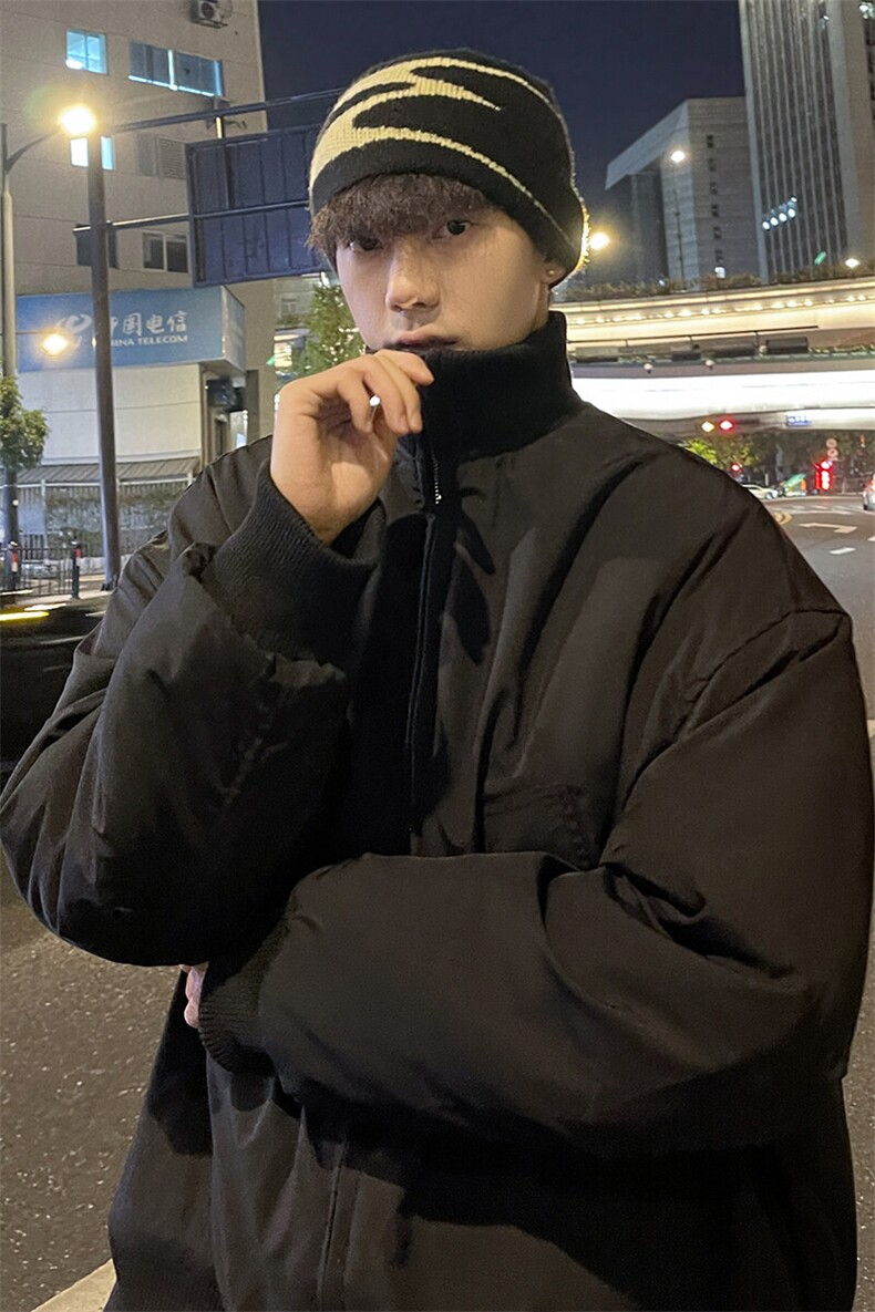 冬季外景飞行夹克棉服潮牌街头立领棒球服男宽松大码MF00373/P120,男装夹克,电商B316