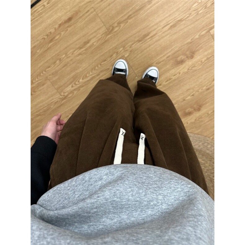 重磅宽松纯棉弯刀阔腿裤1302-7607-P65控108,男装休闲裤,星座1302