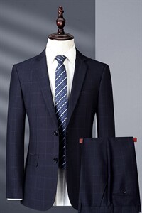 中老年服装男爸爸西服套装秋季休闲西服西裤两件套MNSA8861-P290,男装西服套装,电商B212（原钱塘6029）