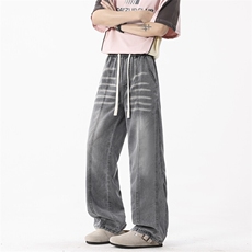B221美式ins高街宽松拼接莱赛尔冰丝牛仔裤LK25515-特P45控88，男装牛仔裤，电商B221