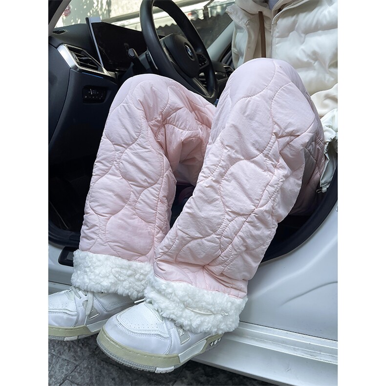 葫芦纹哈尔滨防寒棉裤男女冬季外穿羊羔毛滑雪裤东北零下40度裤子，男装棉裤，星座221-5